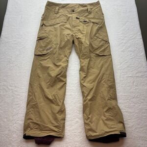 Vans Mens XL Tan Snowboarding Cargo Pants Nylon Winter Ski Trousers C648